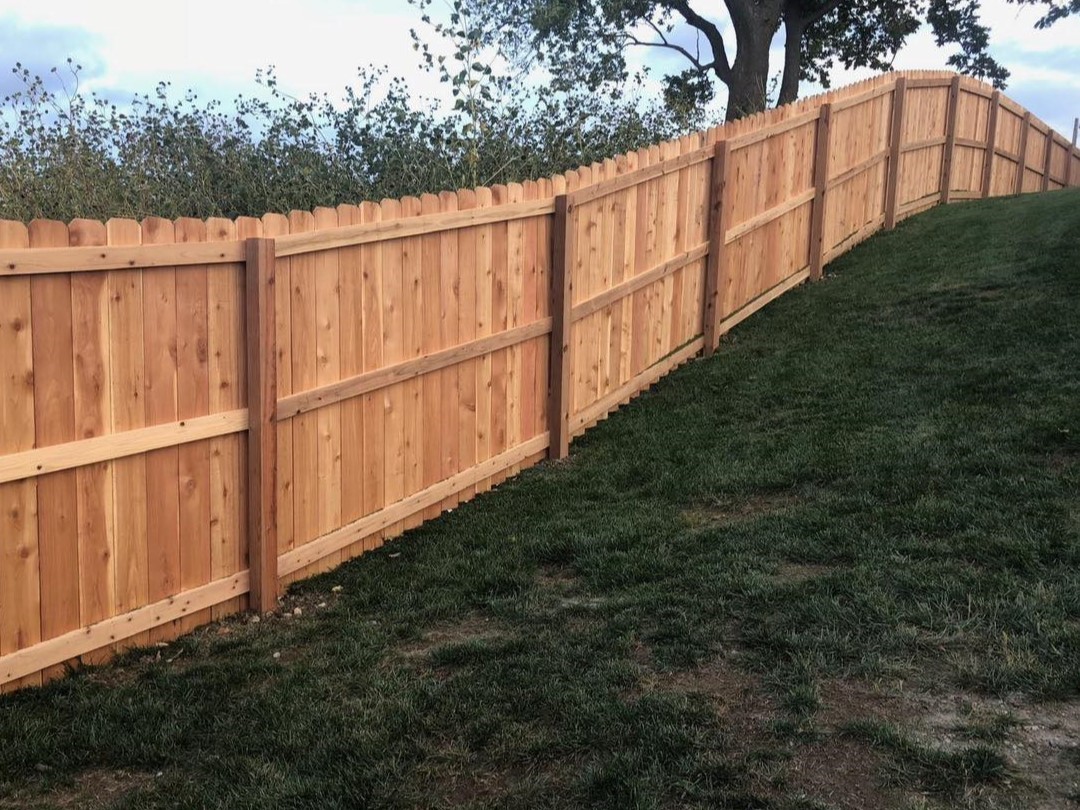 tall wood privacy fence