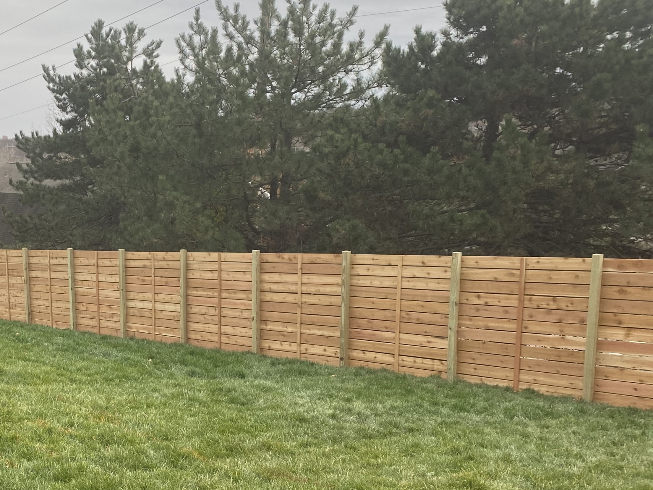 semi privacy horizontal wood fence